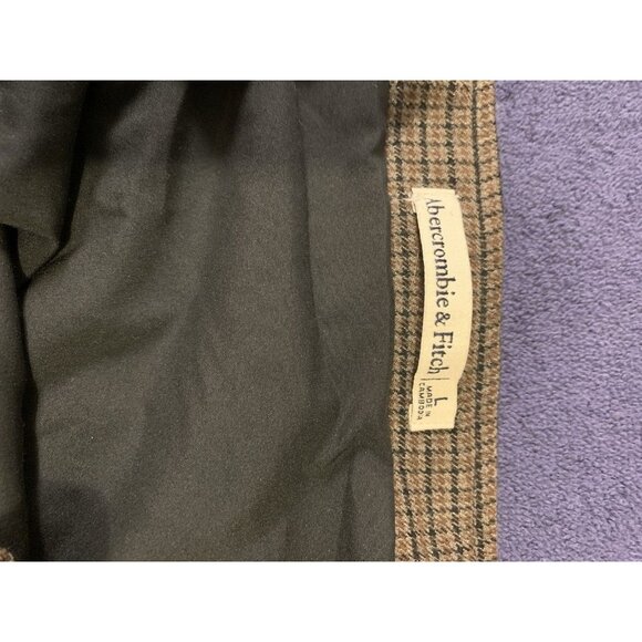 Abercrombie & Fitch Brown Plaid Tank Top Crop Top Large - Picture 3 of 9